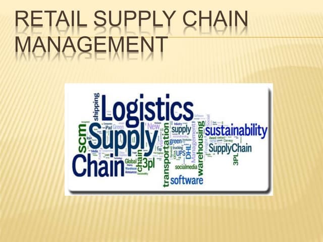 Retail supply chain software